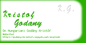 kristof godany business card